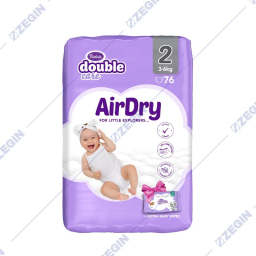 Violeta Double Care pack 2, 76 pcs, 3-6 kg, air dry peleni za bebinja
